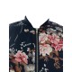 プラスサイズ 花柄 フルジップジャケット、カジュアル 長袖ジャケット 秋 & 冬、レディース プラスサイズ 服