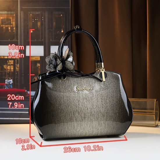 トレンディなストリートスタイルの女性用ハンドバッグ、グラデーションフローラーデザイン、エレガントでファッション的、ショルダーアップやクロスボディで着用可能、グラデーションカラーの多用途高級ママバッグ。