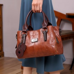 女性用大容量マルチレイヤー多機能シングルショルダークロスボディバッグ、新作ファッションレディースハンドバッグ
