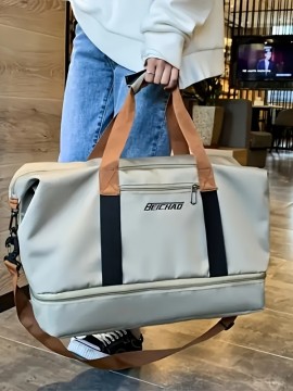 トラベルダッフルバッグ、大容量軽量オックスフォード生地キャリーオンハンドバッグ、多目的ポータブルオーバーナイトバッグ、ショルダーストラップ付き