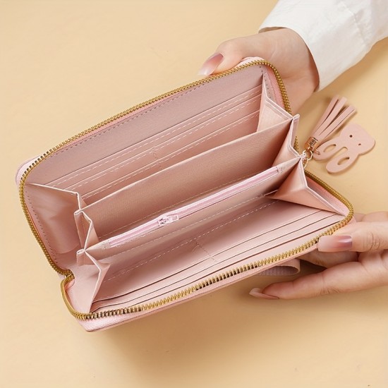 新しい長い女性用大容量コインパース マルチカードホルダー ファッションシンプルハンドバッグ