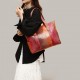 シックなピーコックブルーのクロコダイルエンボス加工トートバッグ（女性用）- 万能ショルダー＆ハンドバッグ、ジップクロージャー、耐久性PU素材