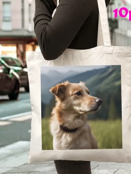10個のカスタム写真トートバッグ - ご自身のアートワークを入れた個性的なキャンバスバッグ - 子供の絵画、母の日ギフトに最適 - 手洗い可能なポリエステル、開閉式デザインなし