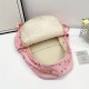 Kapibala Preppy Style キャラクター動物プリントバックパック、ナイロン軽量学生バッグ、調節可能なストラップ、ジッパークロージャー、ポリエステル裏地、スカイブルー - かわいいプリント高美学