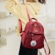調節可能なストラップ、複数のコンパートメント、ヘッドフォンジャック付きスタイリッシュナイロンバックパック（女性用）- 旅行、通勤、日常使用に最適（ブラック）