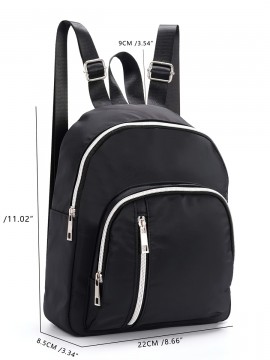 耐久性のあるナイロン製の韓国風ミニファッションバックパック、複数のポケット付き、軽量で旅行に最適、日常の通勤やカジュアルな外出に適しており、女性のショッピングに最適です。