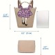 ミサパトス レディース カジュアル フローラル刺繍入りナイロン バックパック - 取り外し可能なショルダーストラップ、ジッパー式クロージャー、マルチポケット、ソフトシェルドザイン（カーキ/ディープレッド/ブラック）、多機能キャリオールバッグ｜ポリエステル裏地