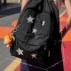 かわいいスター装飾バックパック、プレッピーカレッジスクールデイパック、旅行通勤ナップザック&ラップトップバッグ