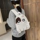 女性用秋冬新作、韓国新作キャットキャンバスバックパック、ツーユアンメン・ヤングガールバックパック、かわいい猫の学生バッグ